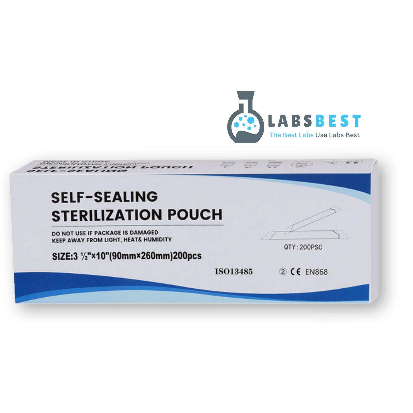 Labs Best 3.5" x 10" Self-Sealing Sterilization Pouches - Autoclave Bags are meticulously designed for clinical dermatology settings