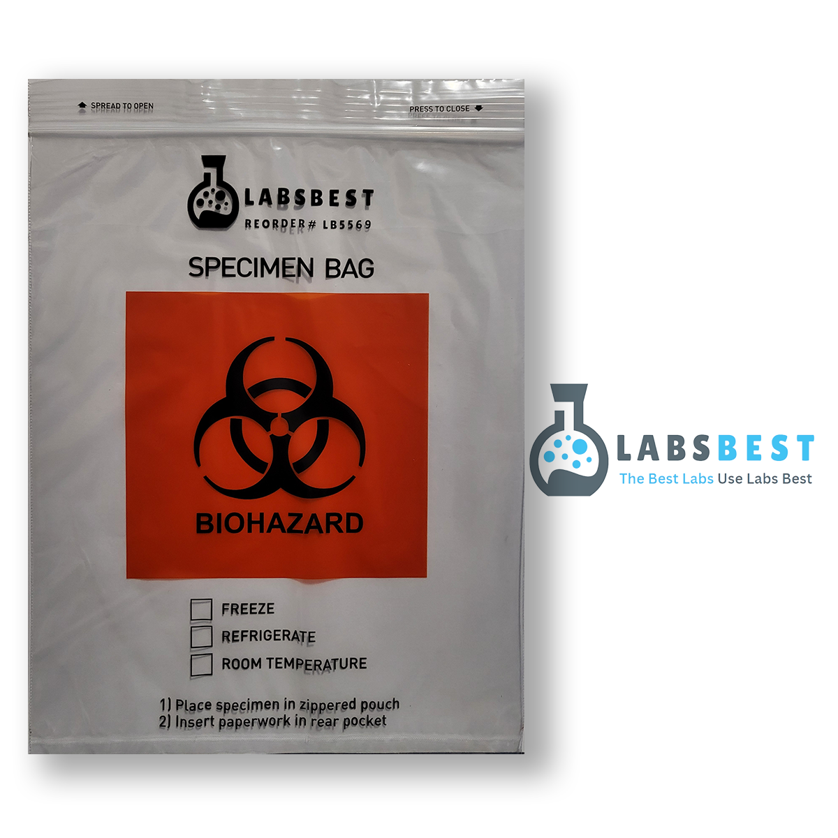 Labs Best 8" x 10" Specimen Bags 1000/Case