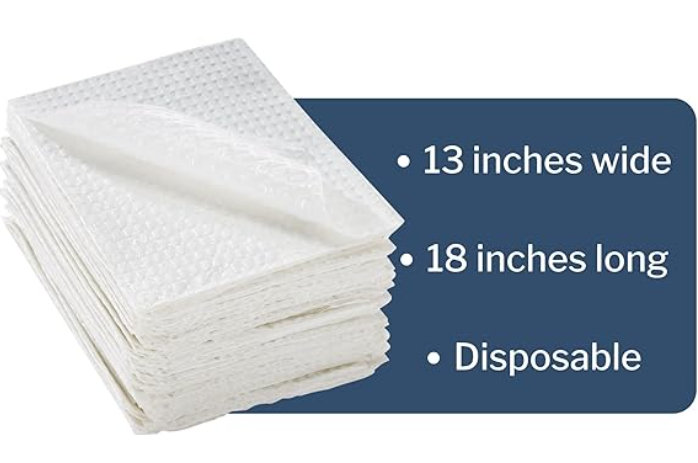 Disposable Embossed Dental Bibs/Towels, White, 3 Layers, 13” W x 18” (Pack of 500)
