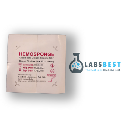 Hemosponge® (Absorbable Gelatin Sponge USP) - Sterile, 32 Sponges (10x10x10mm)